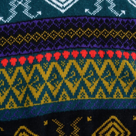 Vintage  90'S Worthington Essentials Eclectic Grandpa Knit Crewneck Sweater M - Picture 12 of 12